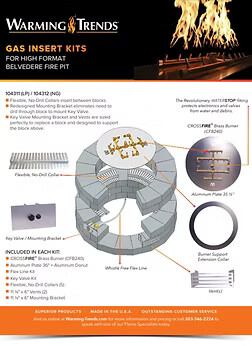 High Format Belvedere Gas Insert Kit