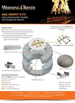 Lowcountry Palmetto Gas Insert Kit
