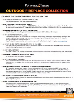 Outdoor Fireplace Instruction Manual Logs Assembly