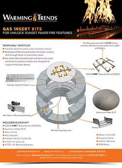 Unilock Sunset Gas Insert Kit