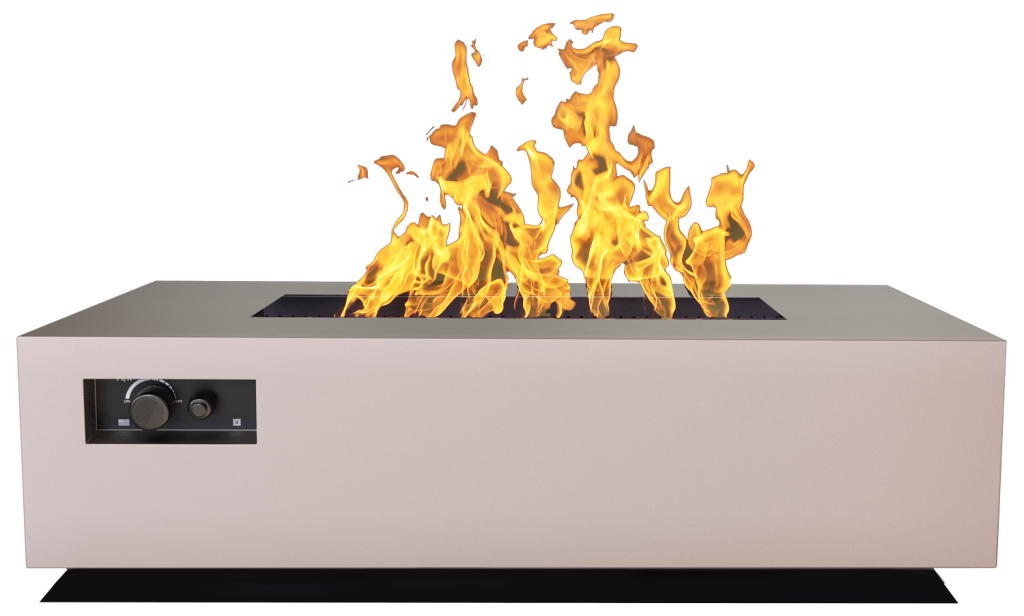 AON™ Rectangular Fire Table R60, Sand Pebble finish, 180,000 BTU CROSSFIRE® burner