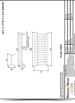Outdoor Fireplace Collection Burner and Grate CADs