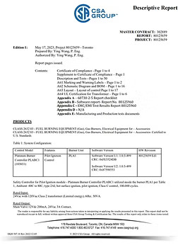 Platinum CSA Certification Report