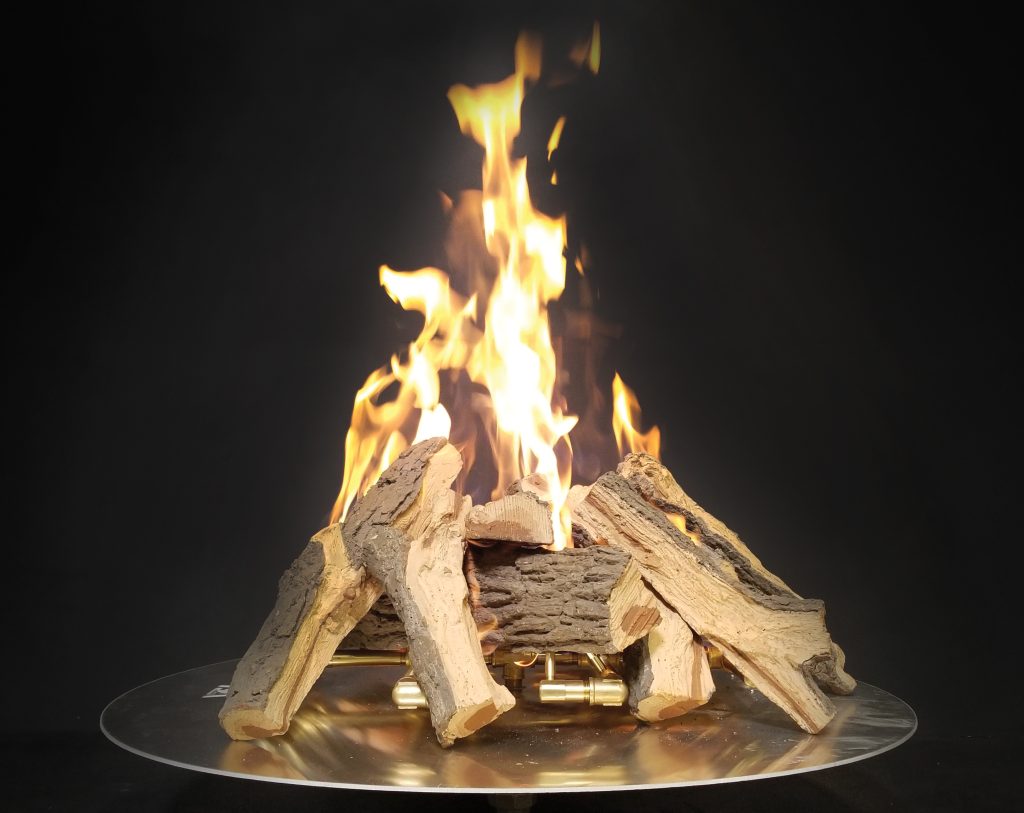 Want to give your gas fire pit the look of a real wood fire?